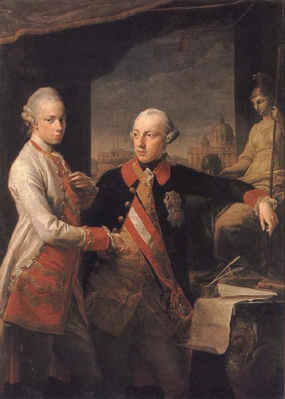 Pompeo Batoni Emperor Foseph II and Grand Duke Pietro Leopoldo of Tusany France oil painting art